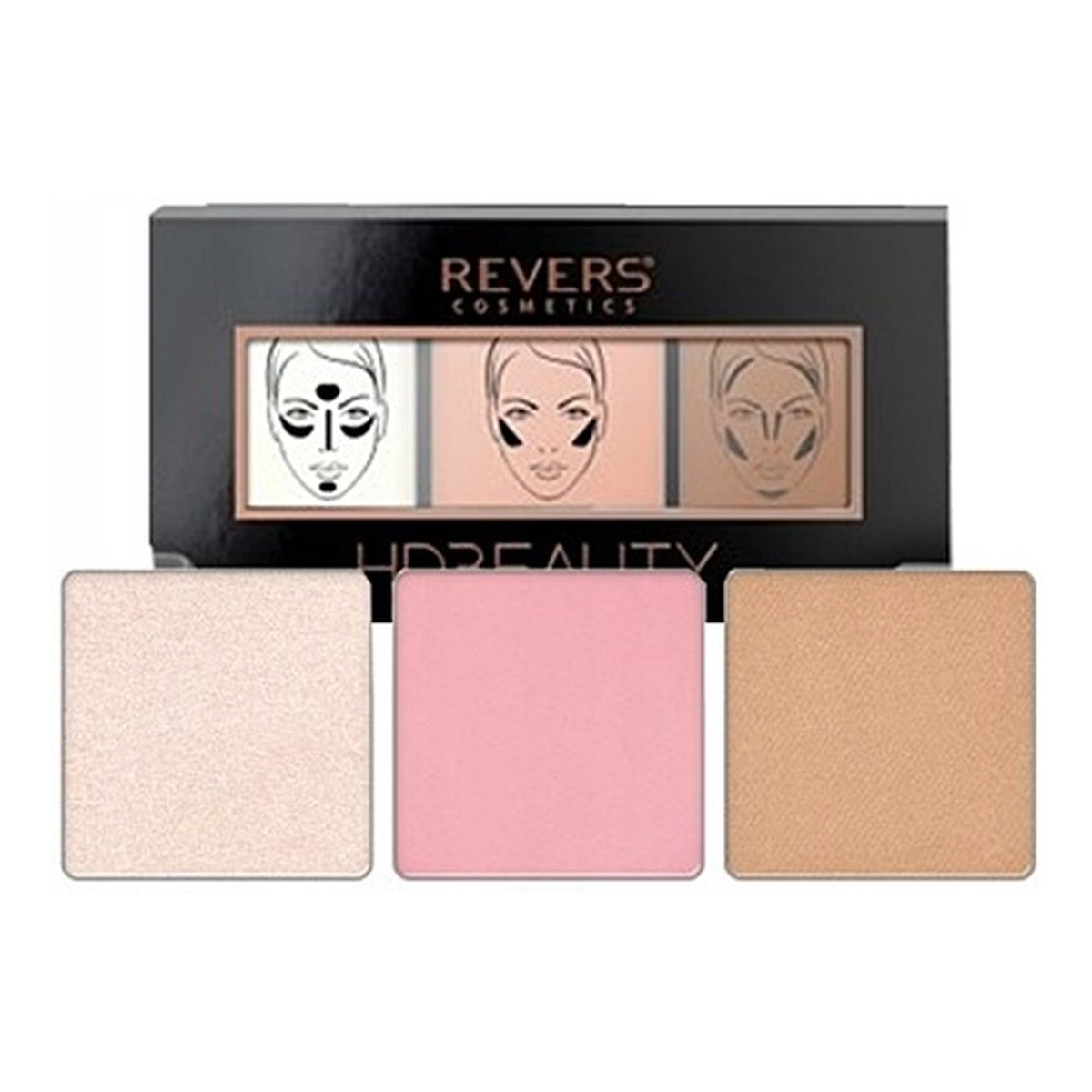 Revers HDBeauty Pro Contour Paleta do konturowania twarzy 12g