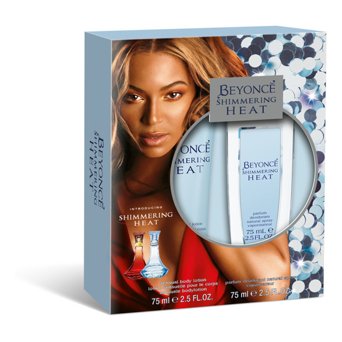 Beyonce Shimmering Heat Zestaw prezentowy dezodorant naturalny spray +balsam do ciała