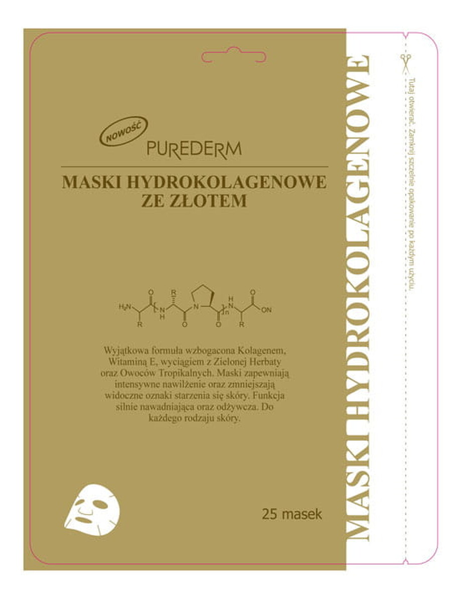 Maski hydrokolagenowe ze złotem