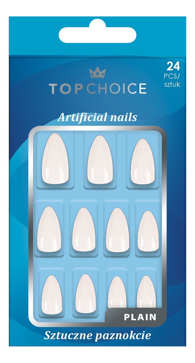 Sztuczne paznokcie Long Almond Plain