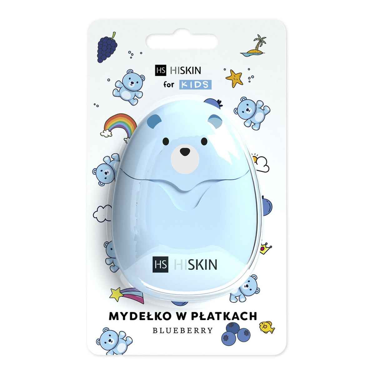 Hiskin Kids mydełko do rąk w płatkach blueberry 50szt.