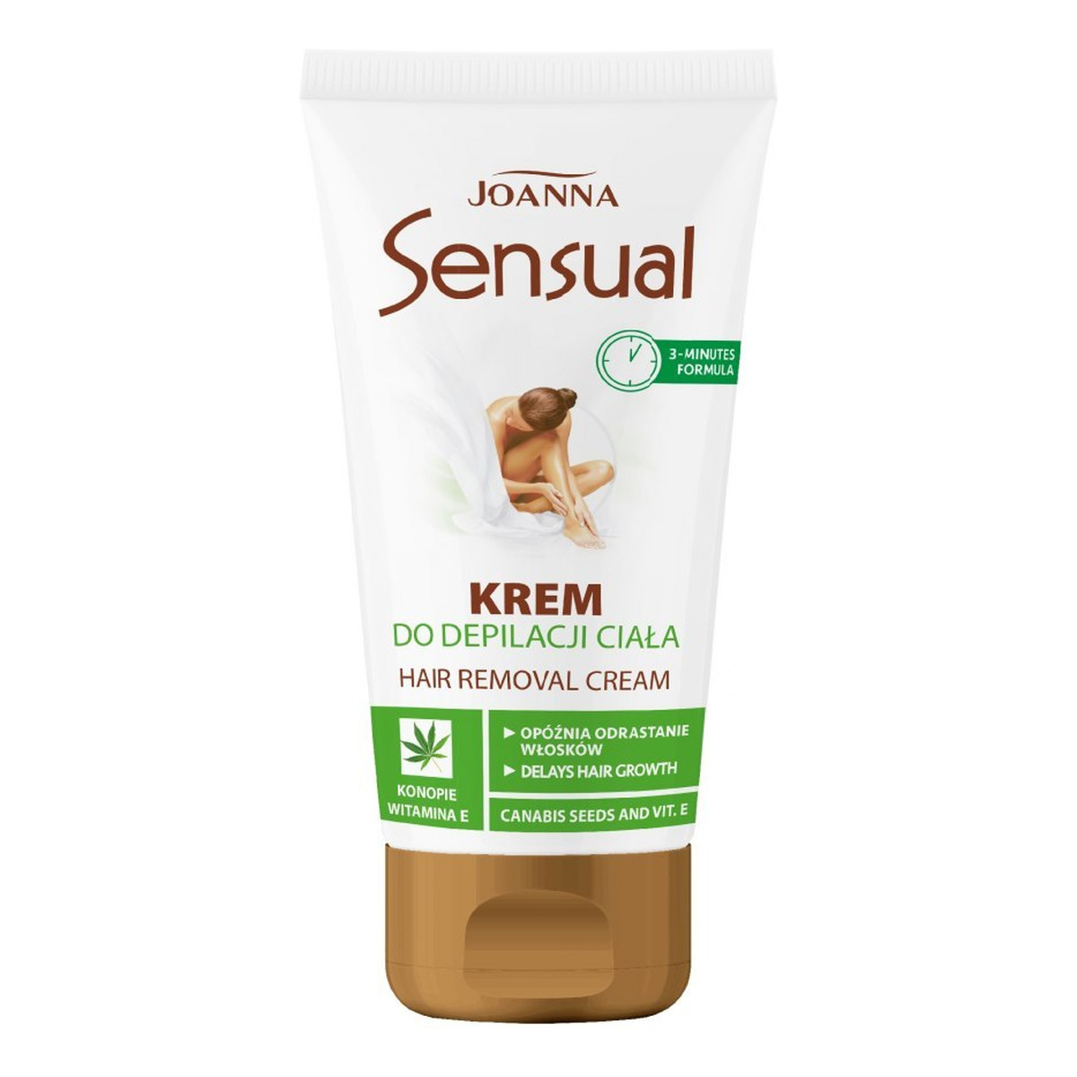 Joanna Sensual Krem do depilacji ciała Konopie + Witamina E 100g
