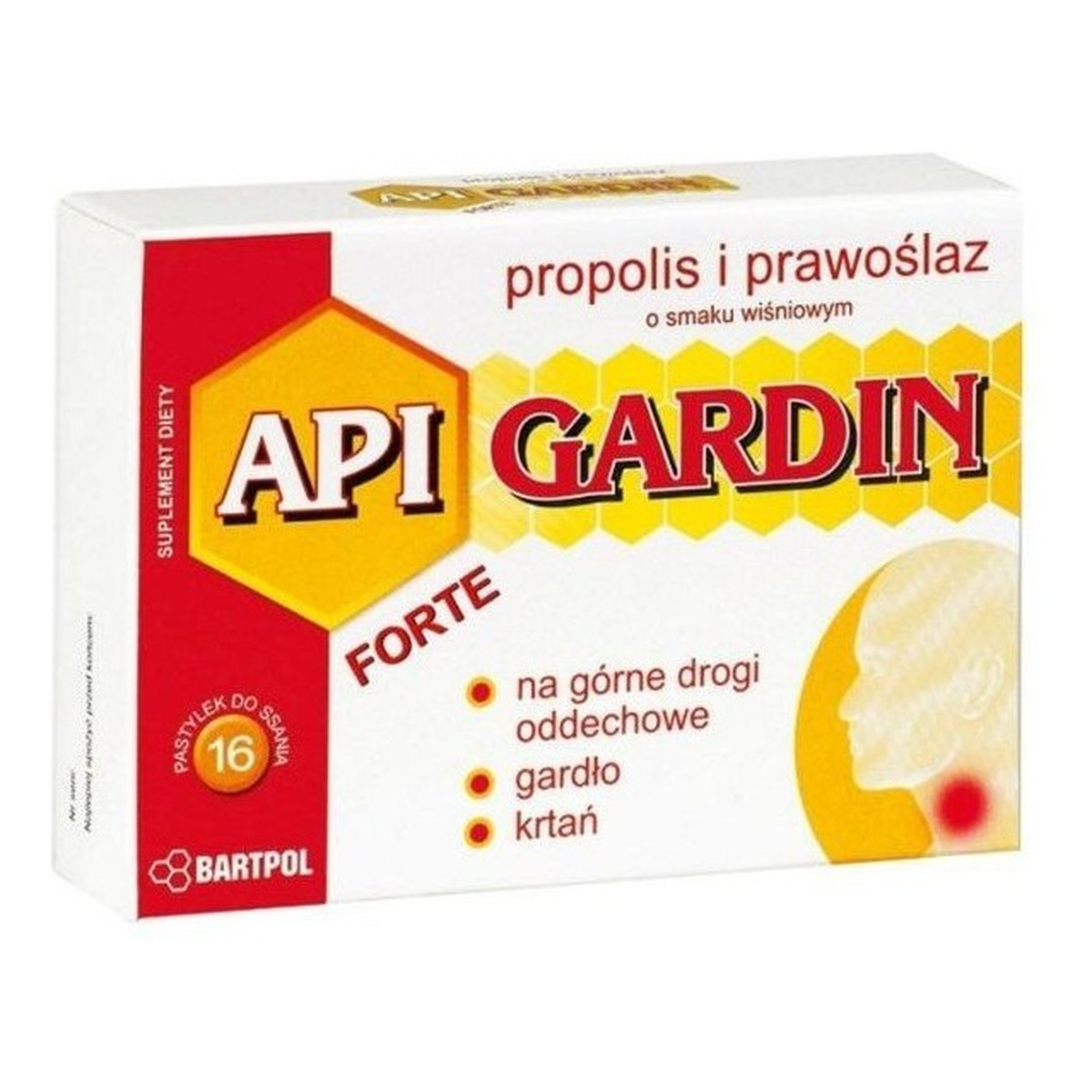 Bartpol Api Garden Forte Propolis i Prawoślaz suplement diety Wiśnia 16 pastylek