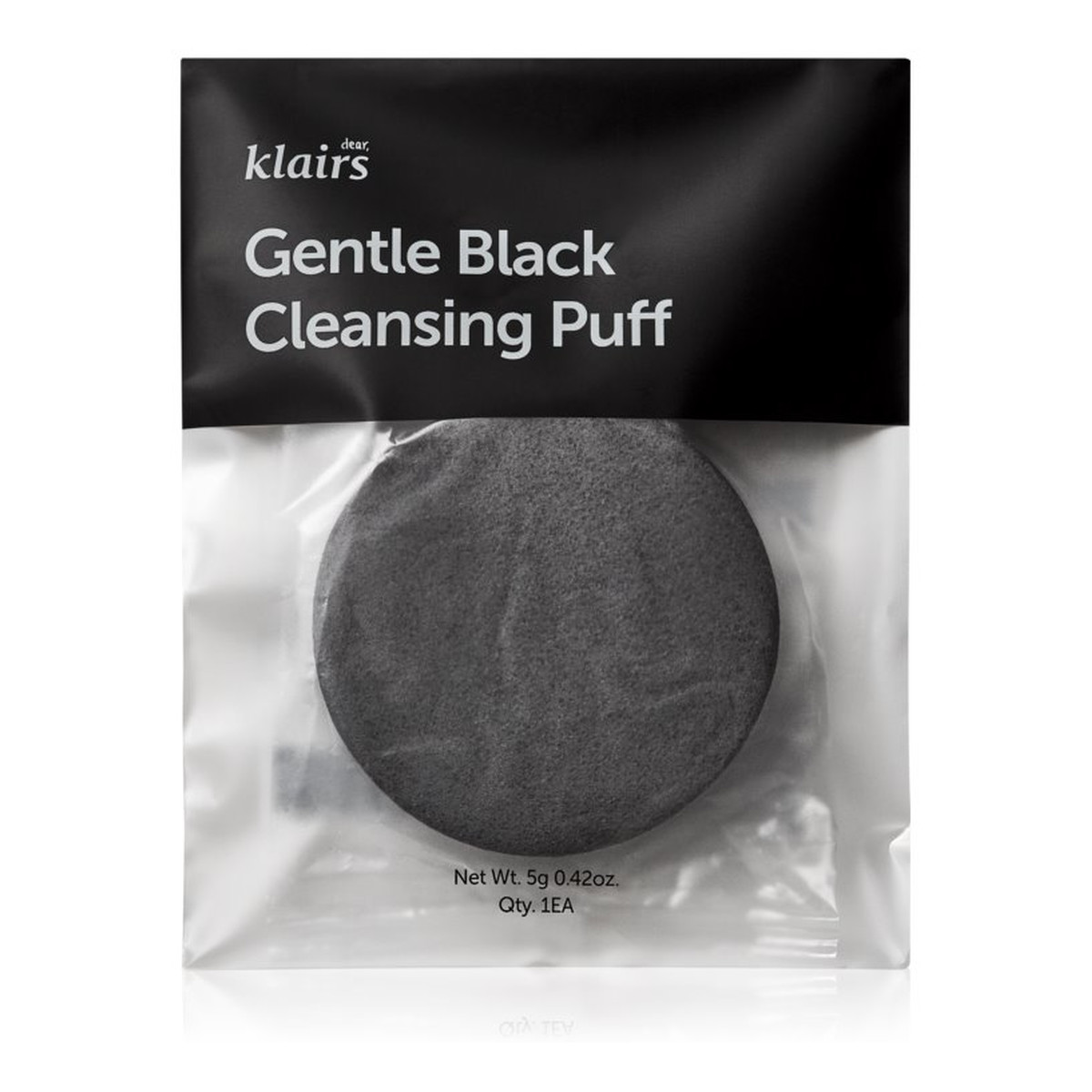 Klairs Gentle Black gąbeczka do oczyszczania twarzy