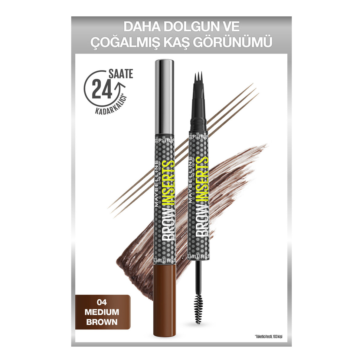 Maybelline Brow Insert pisak do brwi z żelem utrwalającym 1.25ml