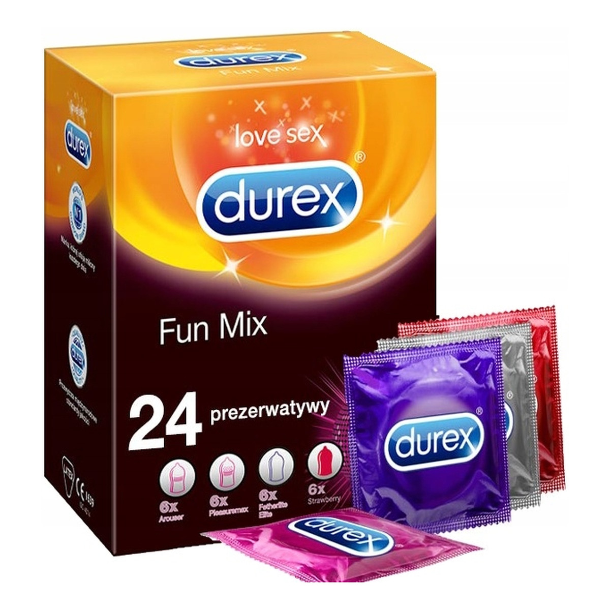 Durex Prezerwatywy fun mix lateksowe 24 szt