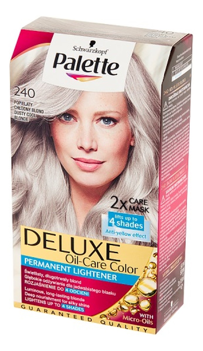 Deluxe oil-care color farba do włosów trwale koloryzująca z mikroolejkami 240 chłodny blond