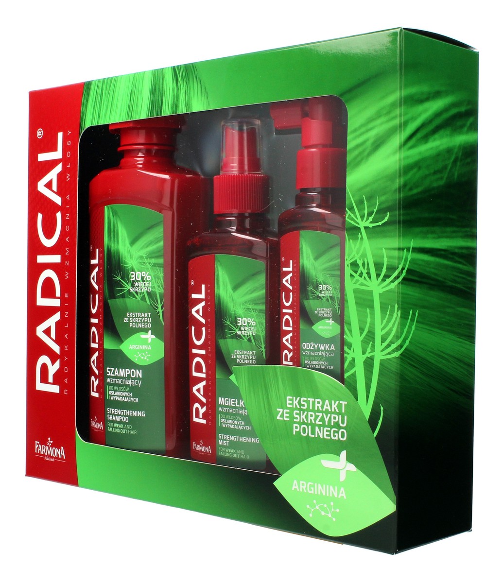 Zestaw prezentowy Radical (szampon 400ml+mgiełka 200ml+odżywka 100ml)