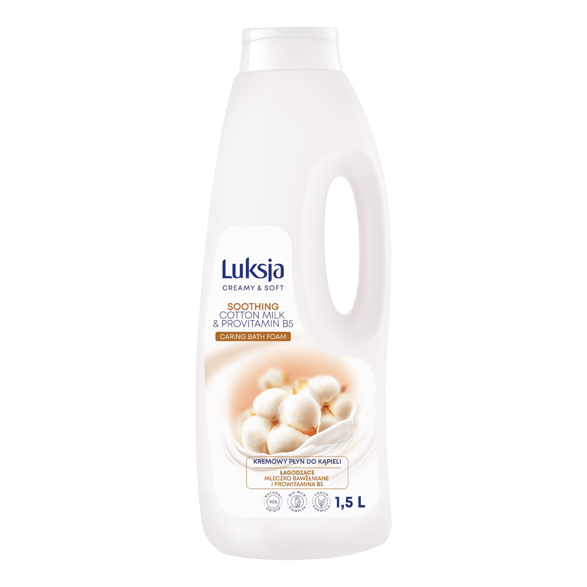 Luksja Creamy & Soft Kremowy płyn do kąpieli soothing-cotton milk & provitamin b5 1500ml