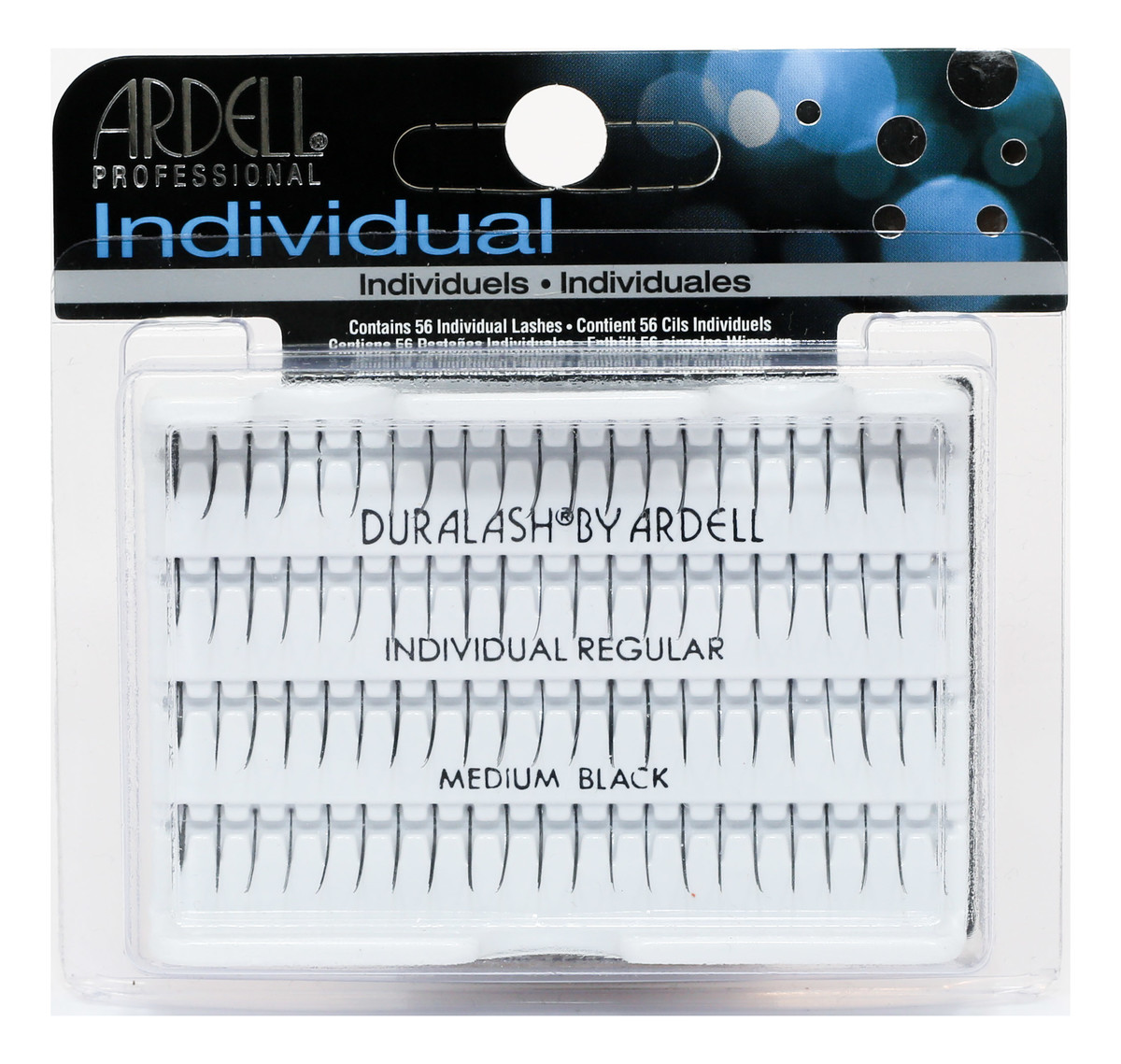 Kępki Rzęs Pojedyncze Średnie Czarne 56 szt.