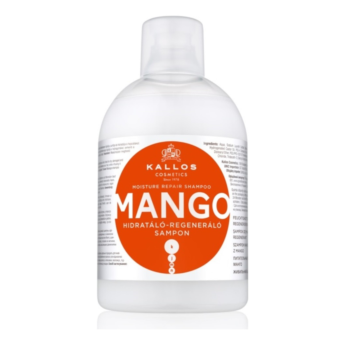 Kallos KJMN Moisture Repair Shampoo nawilżający szampon do włosów 1000ml