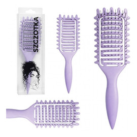 Szczotka do rozczesywania, do suszenia, do masażu, do włosów kręconych fioletowa scz20fio