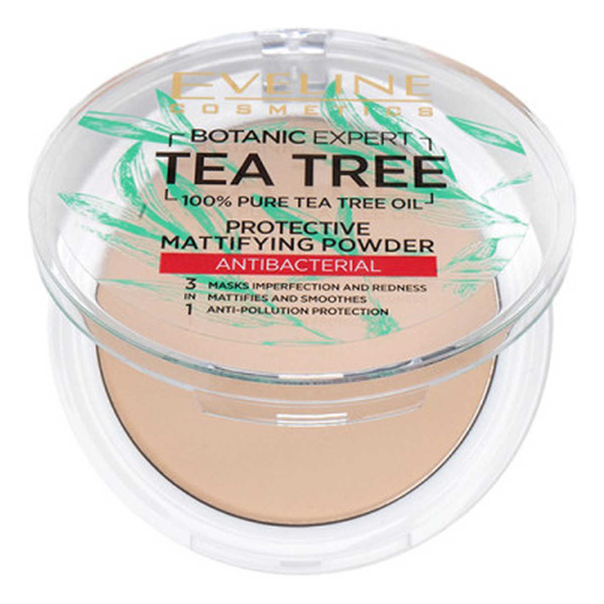 Eveline Botanic Expert Tea Tree Antybakteryjny puder matujący i ochronny 12g