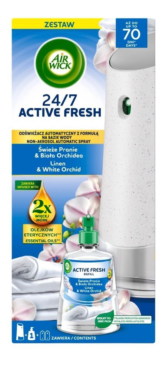 Komplet Odświeżacz automatyczny i wkład Świeże Pranie