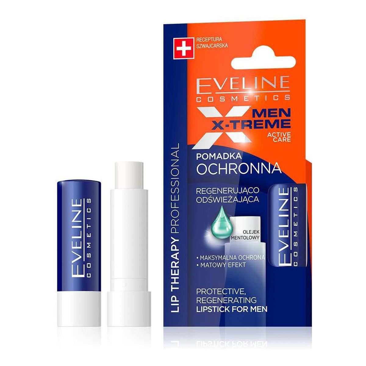 Eveline Men X-Treme Lip Therapy regenerująco-odświeżająca pomadka ochronna dla mężczyzn Active Care