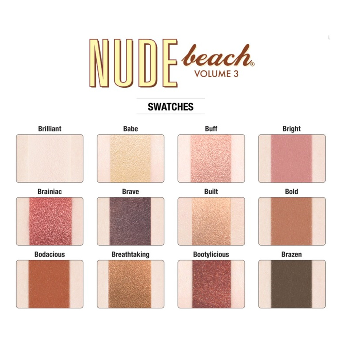 the Balm Nude Beach Eyeshadow paletka cieni do powiek 9g