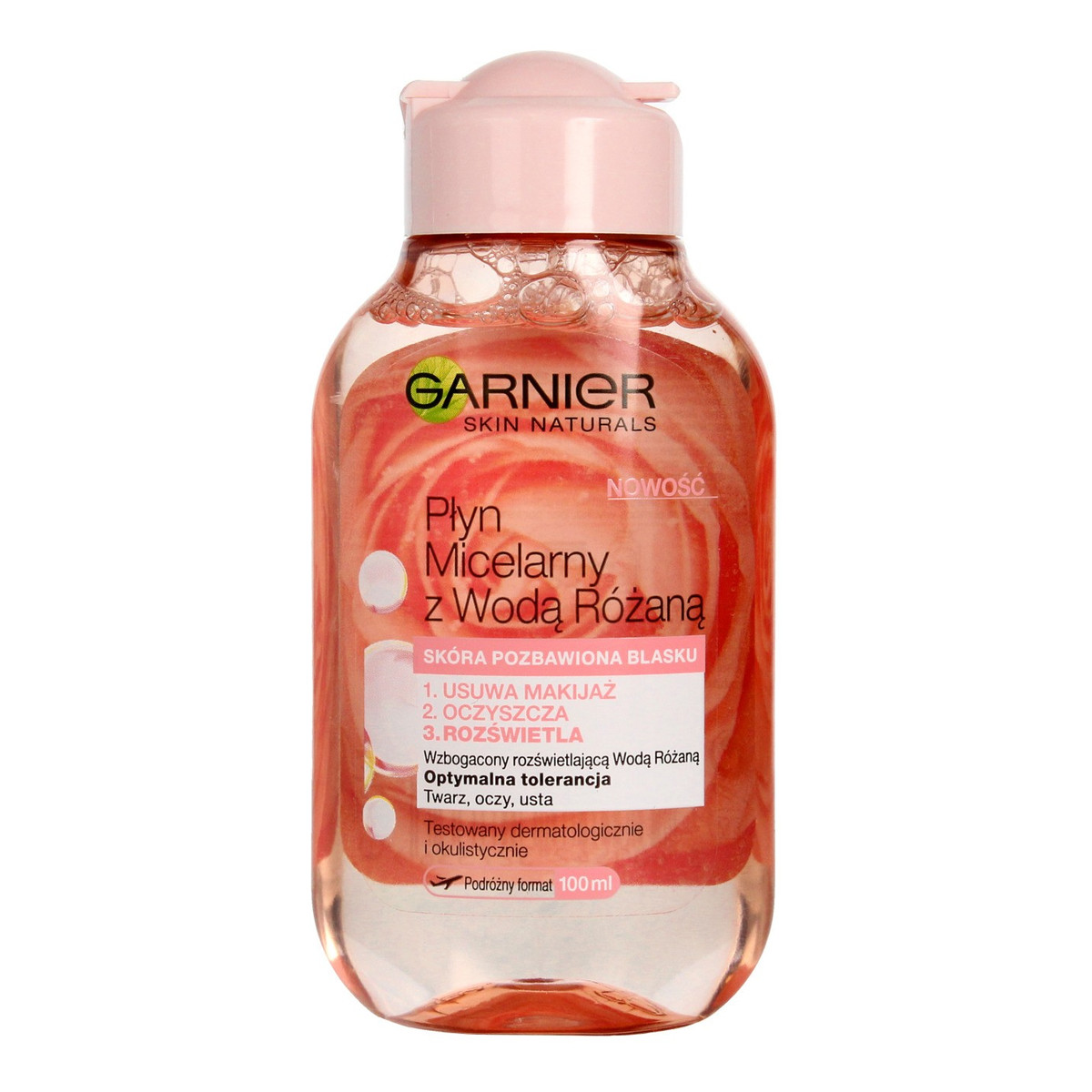 Garnier Skin Naturals Płyn micelarny z Wodą Różaną - cera pozbawiona blasku 100ml