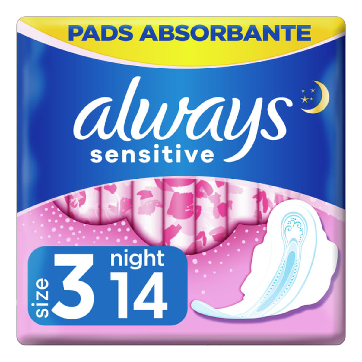 Always Sensitive Podpaski ze skrzydełkami Ultra Night