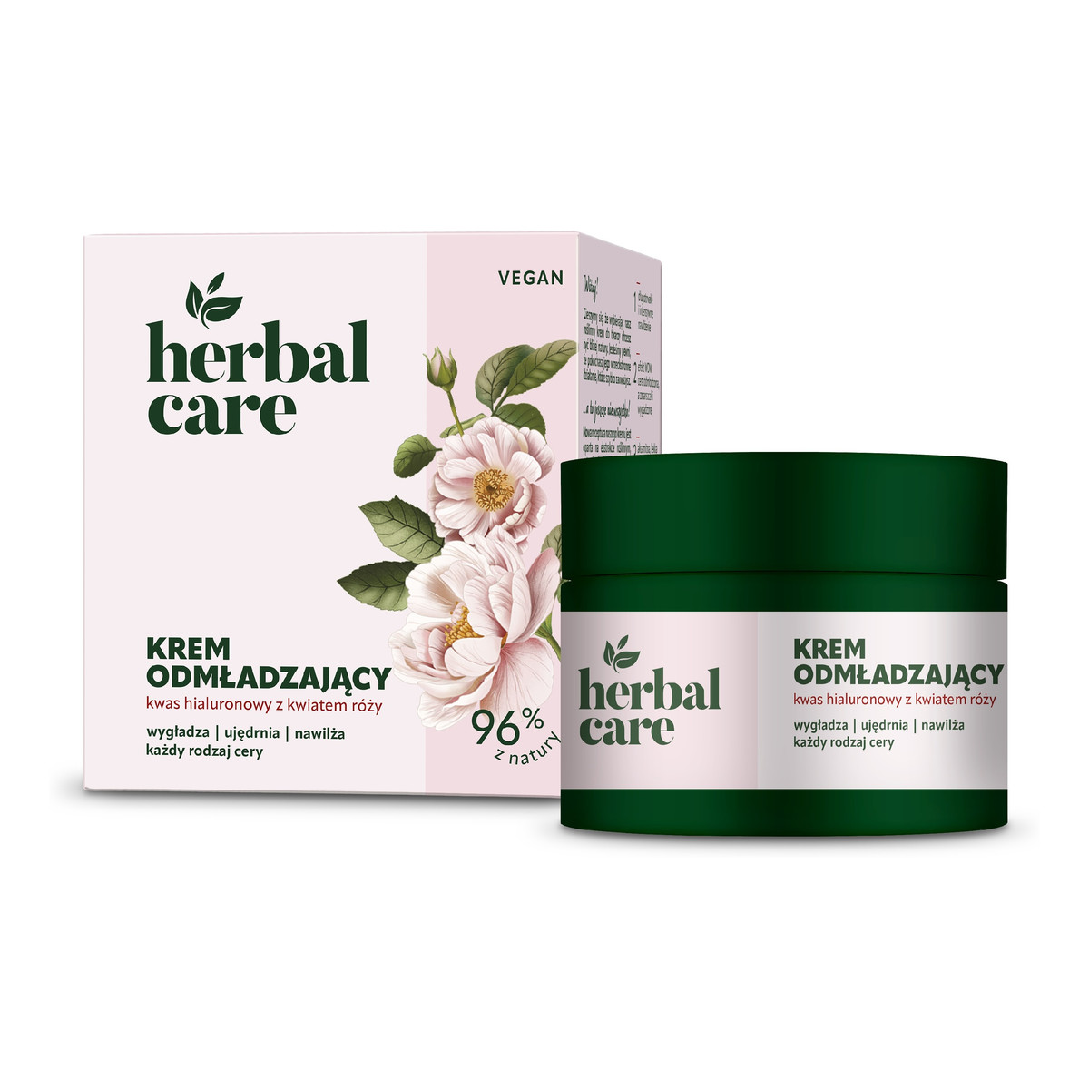 Farmona HERBAL CARE Krem odmładzający z kwasem hialuronowym i kwiatem róży dla każdej cery na dzień i noc 50ml