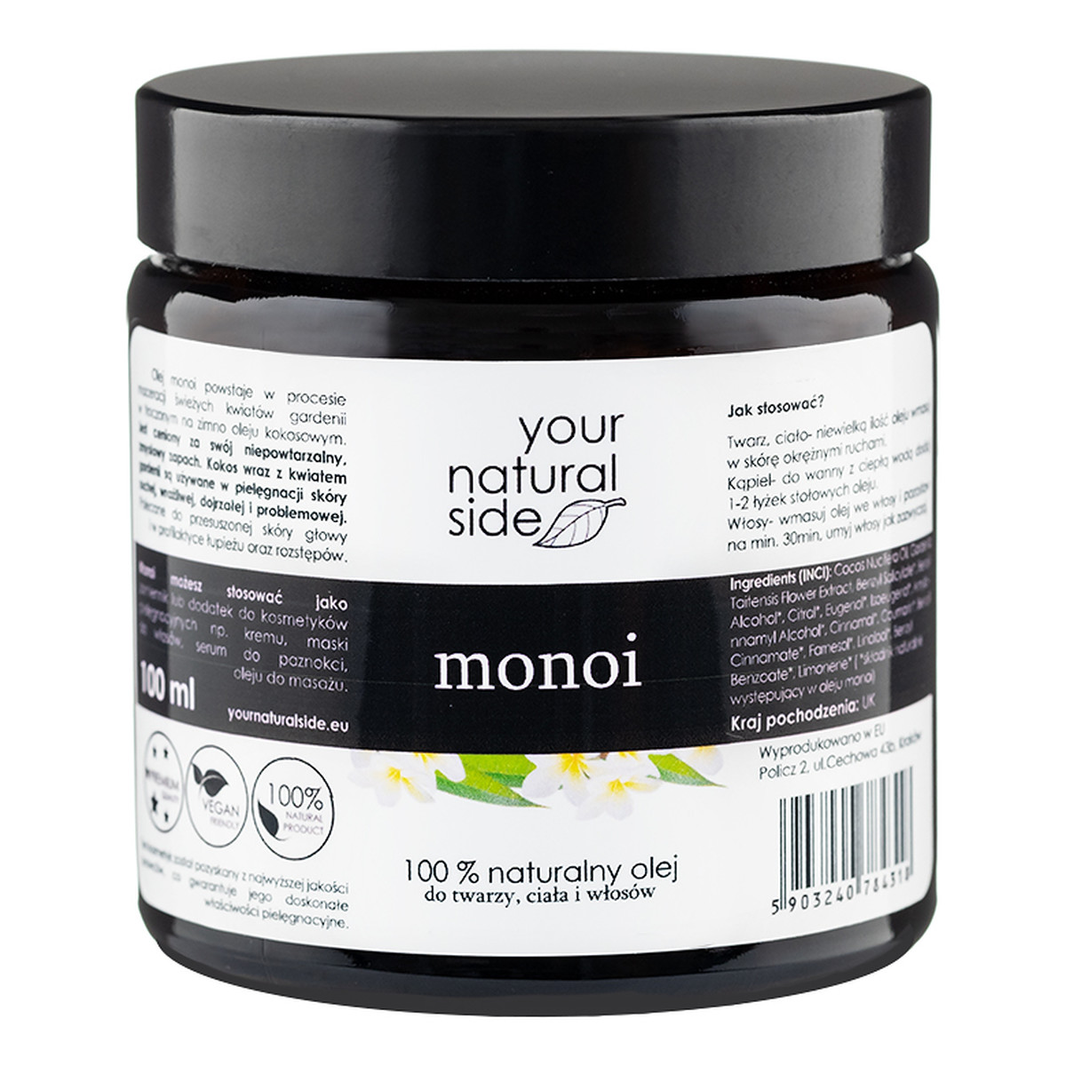 Your Natural Side olej monoi & kokos 100ml