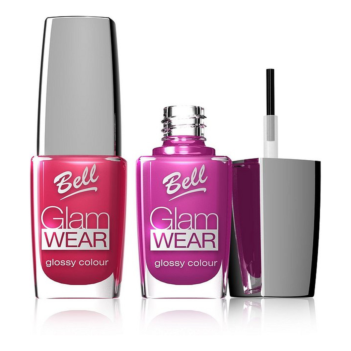 Bell Glam Wear Glossy Colour Superkryjący Lakier Do Paznokci z Połyskiem 12ml