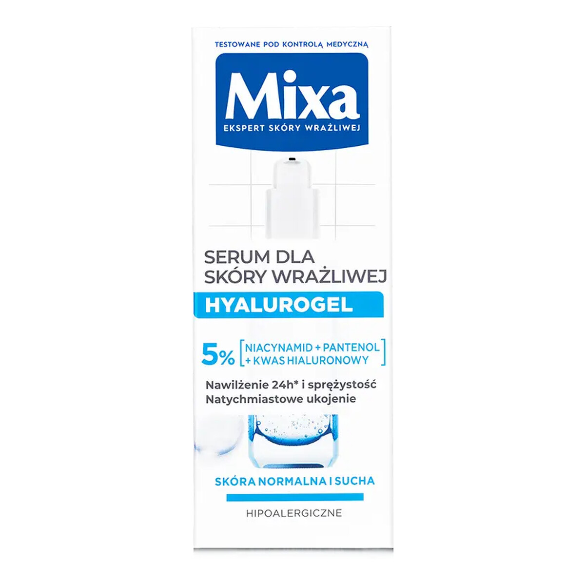 Mixa Hyalurogel Bogaty krem intensywnie nawilżający skóra wrażliwa odwodniona 50ml + Serum 30ml