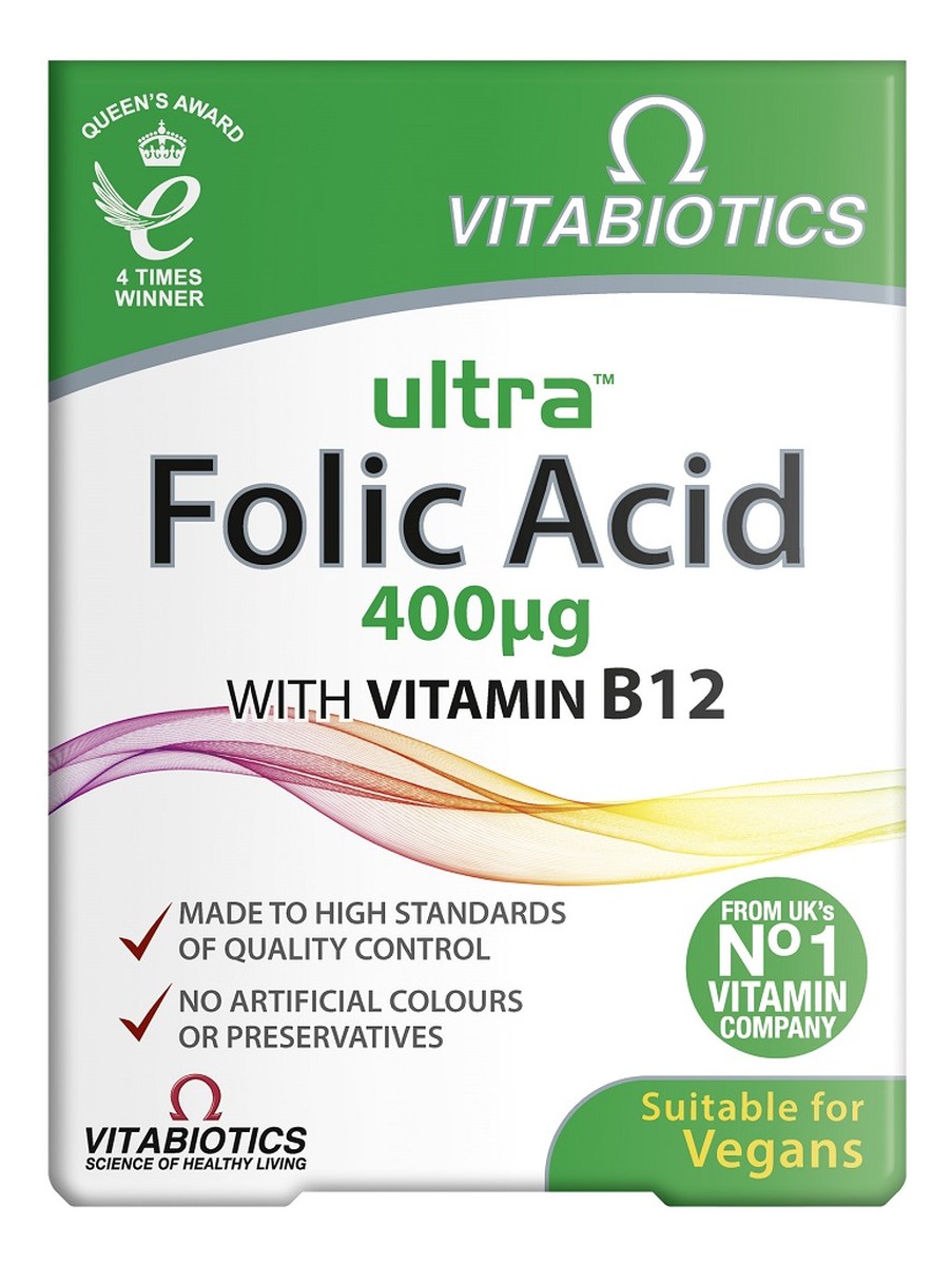 Ultra folic acid 400µg suplement diety 60 tabletek