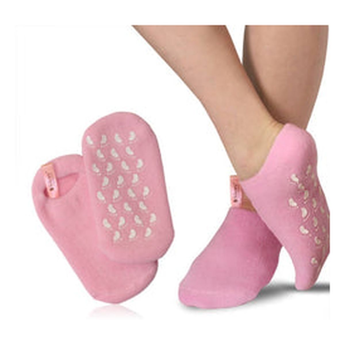 Silcare Moisturizing Socks skarpetki nawilżające bawełniane z wkładem żelowym 1 para