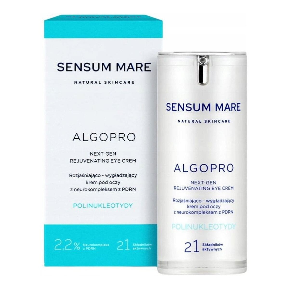 Sensum Mare Algopro Rozjaśniająco-wygładzający krem pod oczy z 2,2% neurokompleksem 15ml