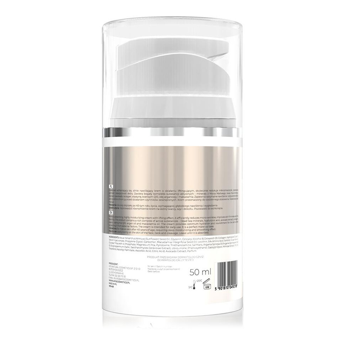 Apis Inspiration Krem do twarzy nawilżająco-liftingujący na dzień 40+ 50ml