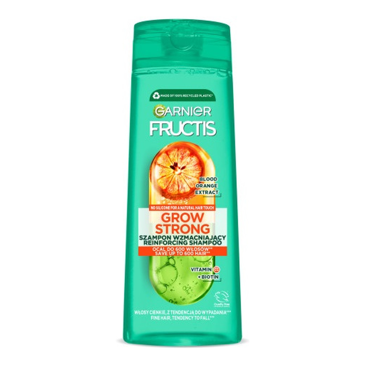 Garnier Fructis grow strong orange wzmacniający szampon do włosów cienkich z tendencją do wypadania 400ml