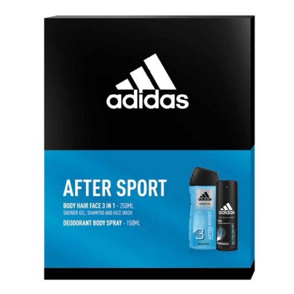 Adidas After Sport Zestaw kosmetyków dezodorant + żel pod prysznic