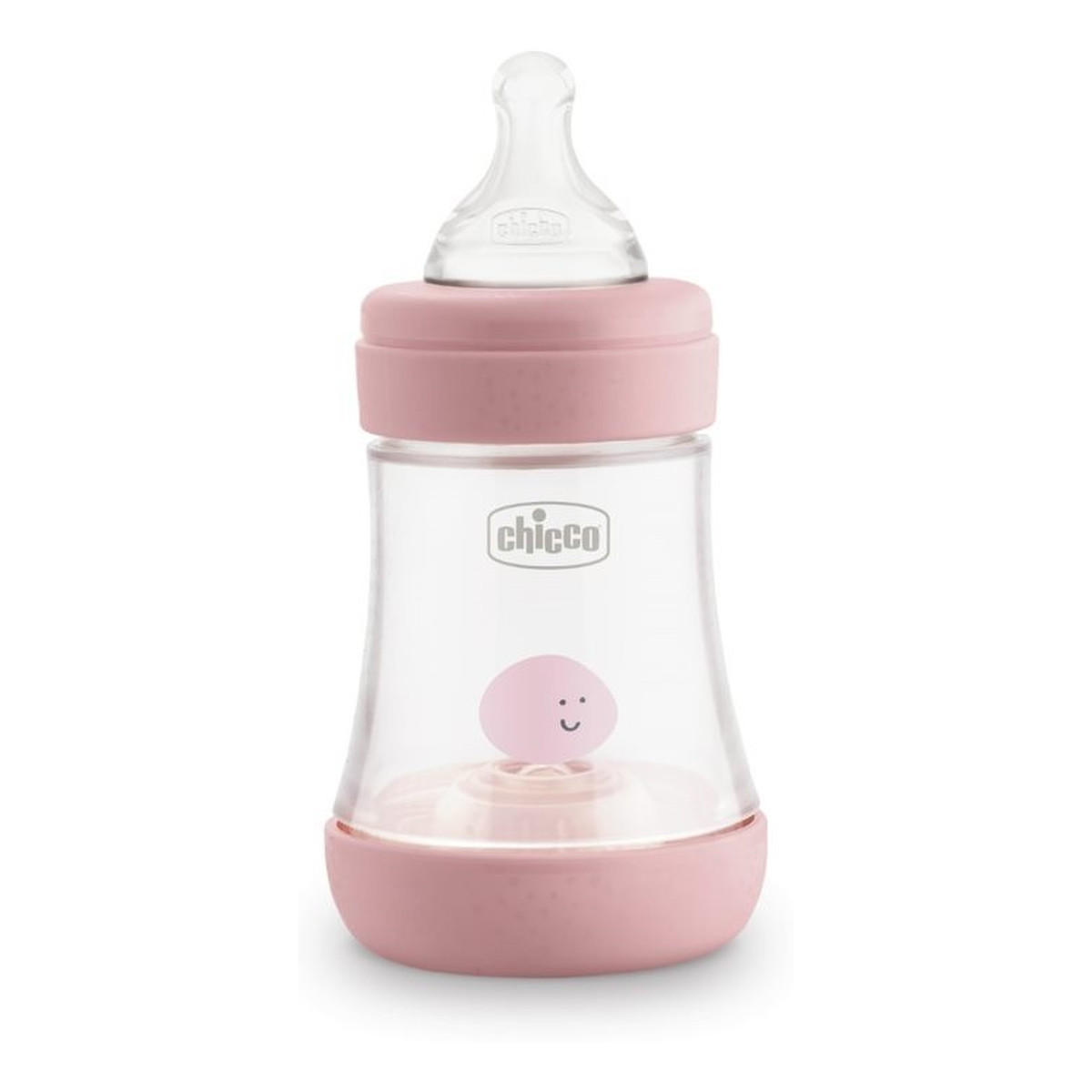 Chicco Perfect5 butelka antykolkowa ze smoczkiem silikonowym przepływ wolny 0m+ girl 150ml