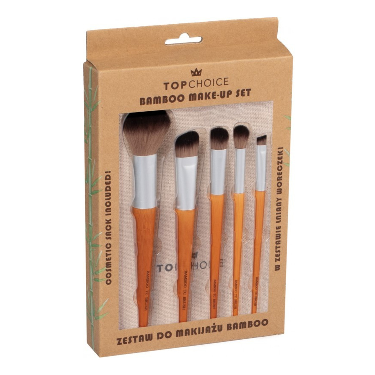Top Choice Zestaw pędzli do makijażu 5 szt. Bamboo (37474) 1 op.