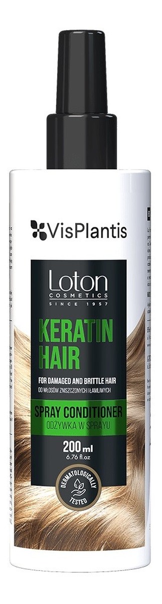 Odżywka w sprayu z keratyną do włosów zniszczonych i łamliwych - Keratin Hair