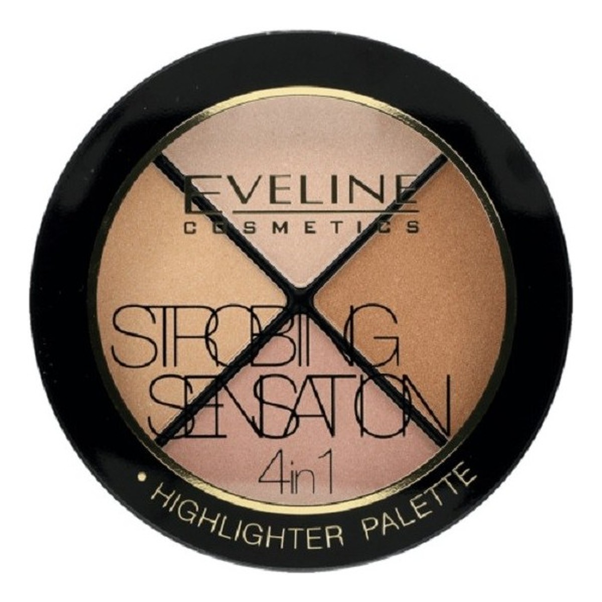 Eveline Strobing Sensation paleta rozświetlająca 4w1 do modelowania twarzy 12g