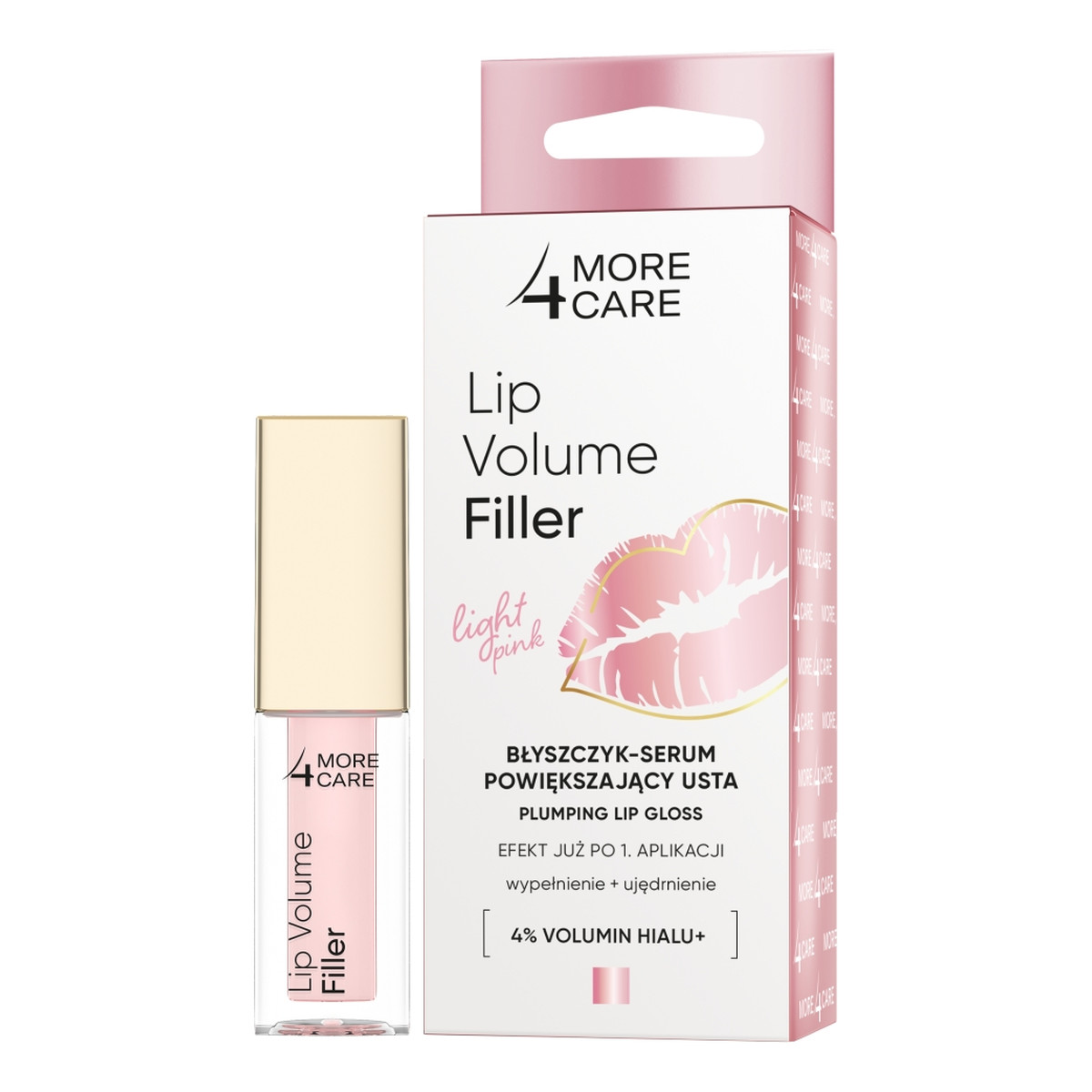 More4Care Lip volume filler błyszczyk-serum powiększający usta light pink 4.8g 4,8 g