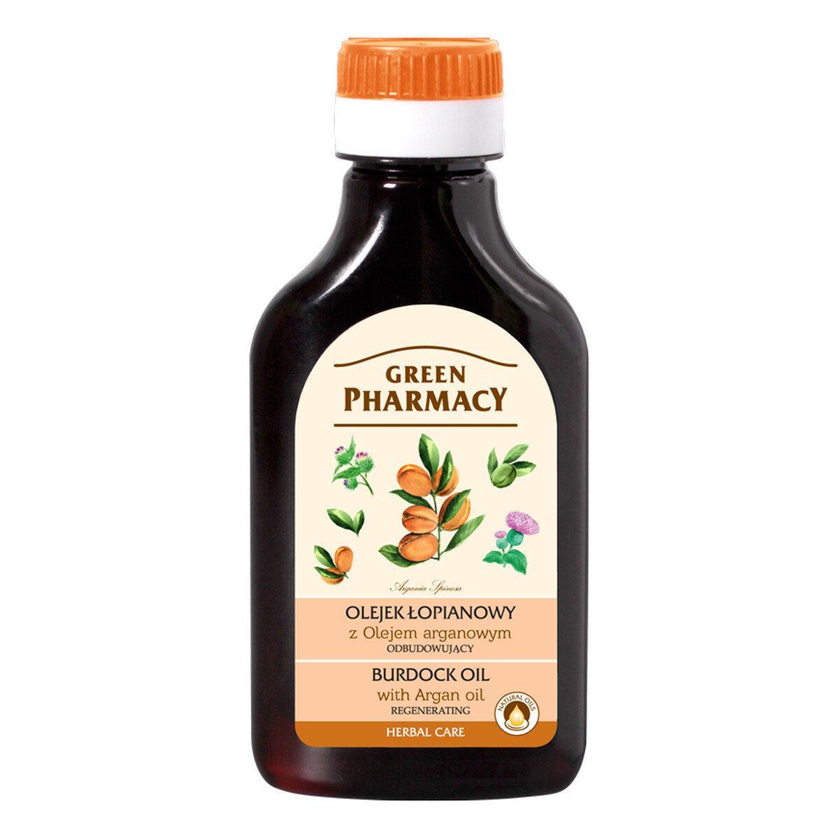 Green Pharmacy Herbal Cosmetics Hair Care Olejek Łopianowy Do Włosów z Olejem Arganowym 100ml