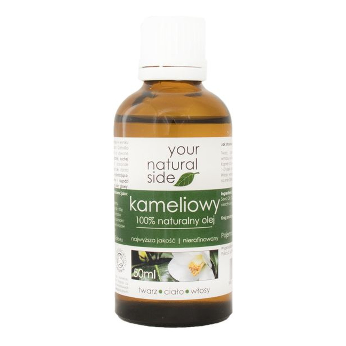 Your Natural Side Naturalny 100% Olej Kameliowy nierafinowany 50ml