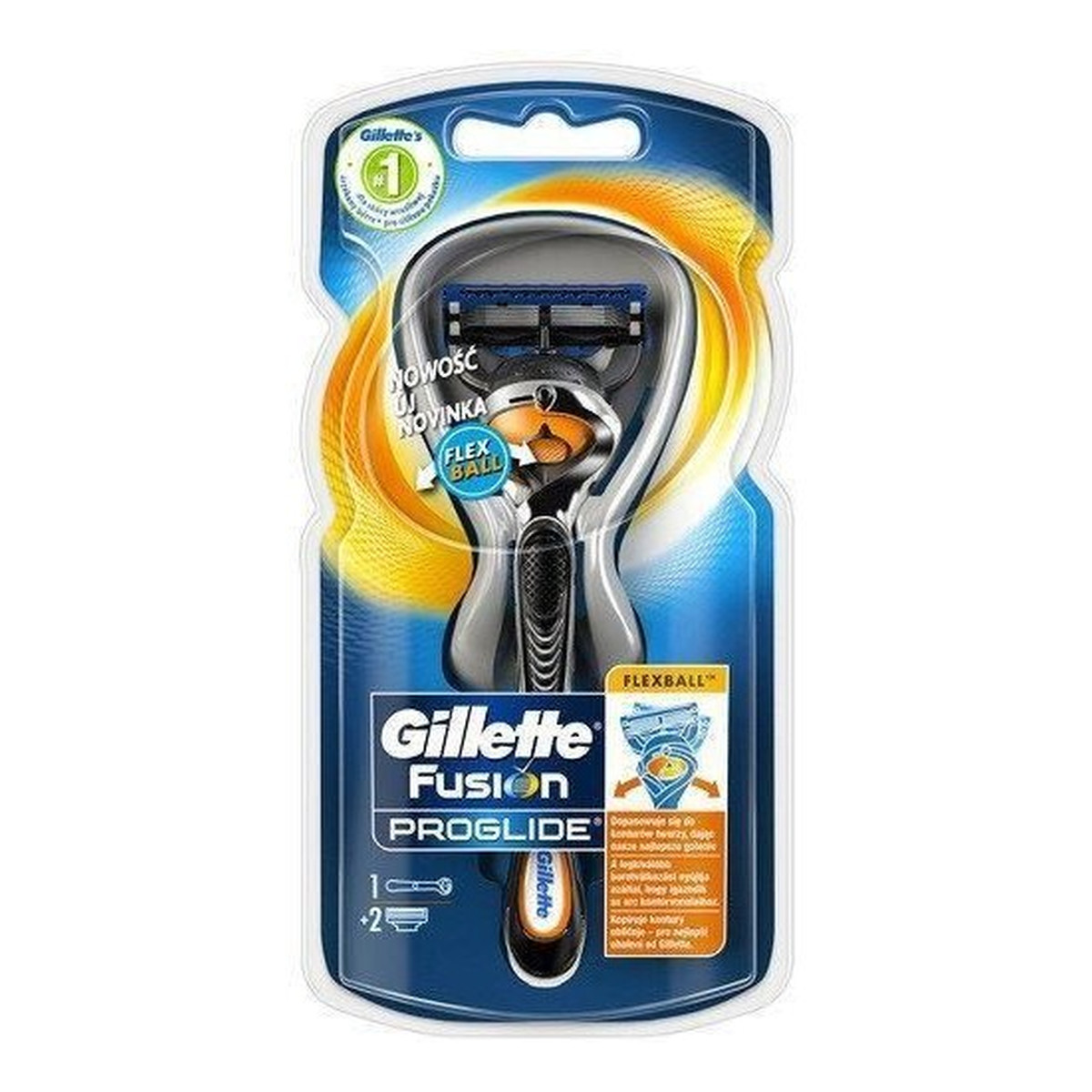 Gillette Fusion Proglide maszynka do golenia 2 wkłady