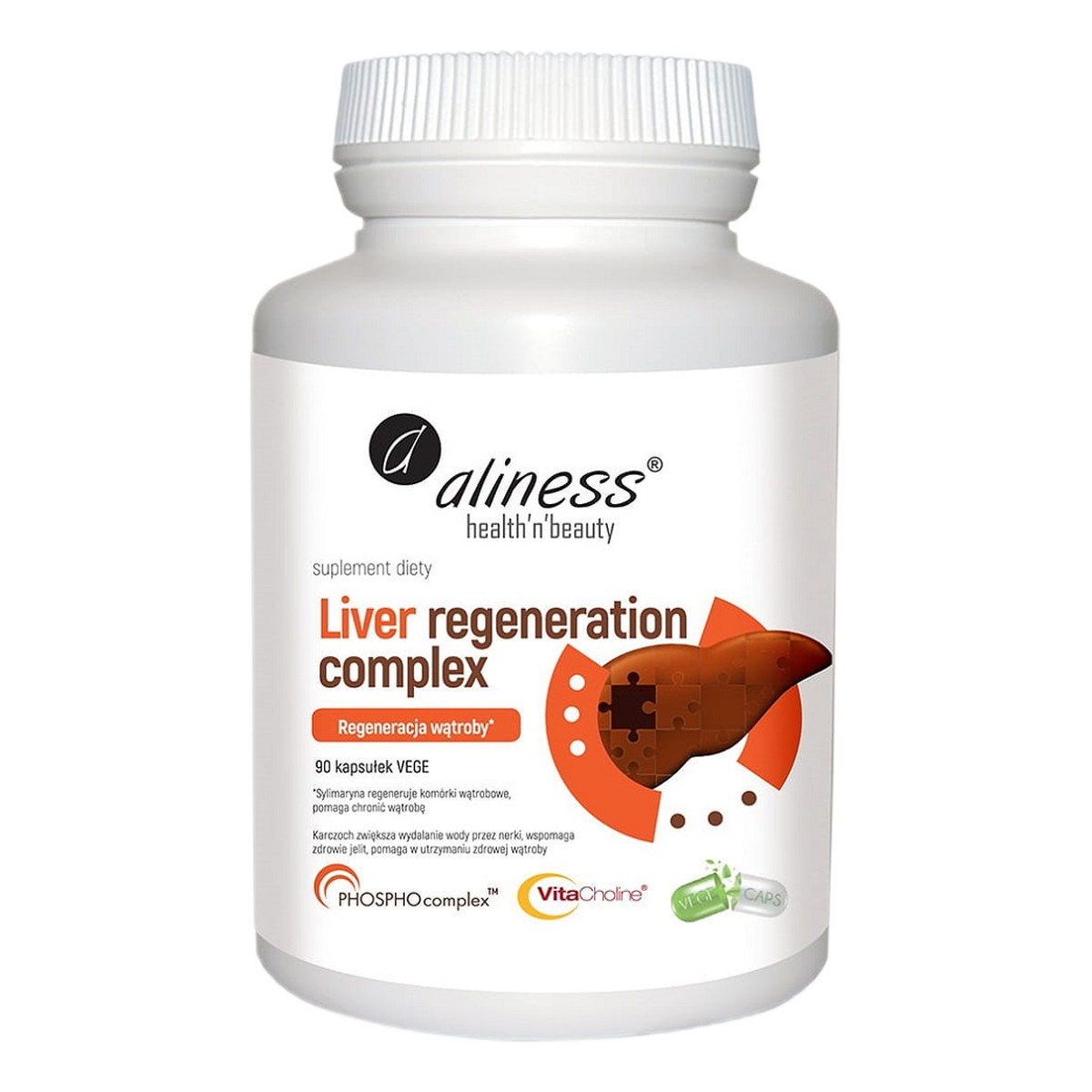 Aliness Liver regeneration complex suplement diety 90 kapsułek