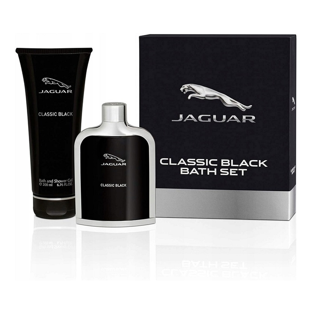 Jaguar Classic Black Zestaw woda toaletowa spray 100ml + żel pod prysznic 200ml