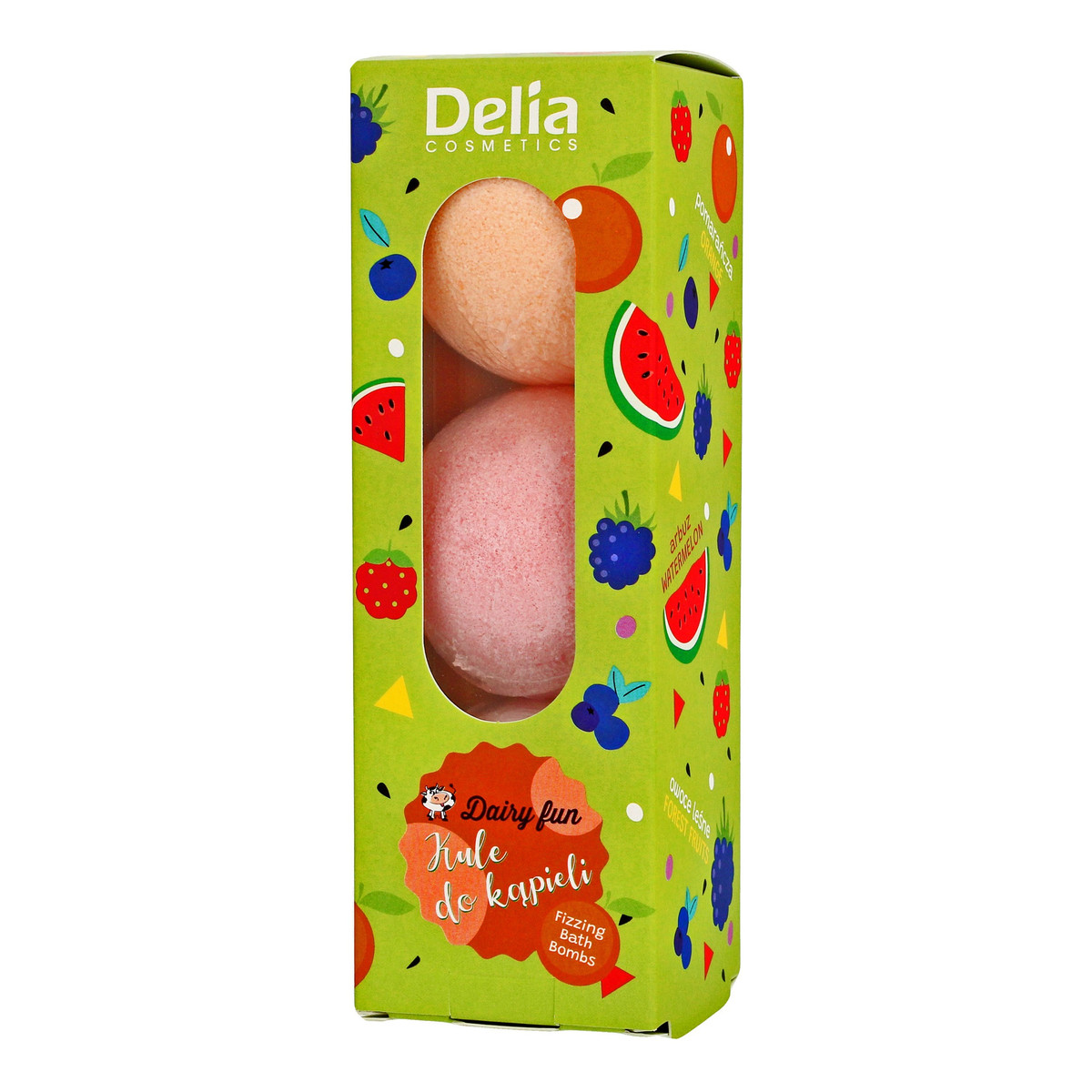 Dairy Fun Musujące Kule do kąpieli (pomarańcza,owoce leśne,arbuz) 1op.-3szt