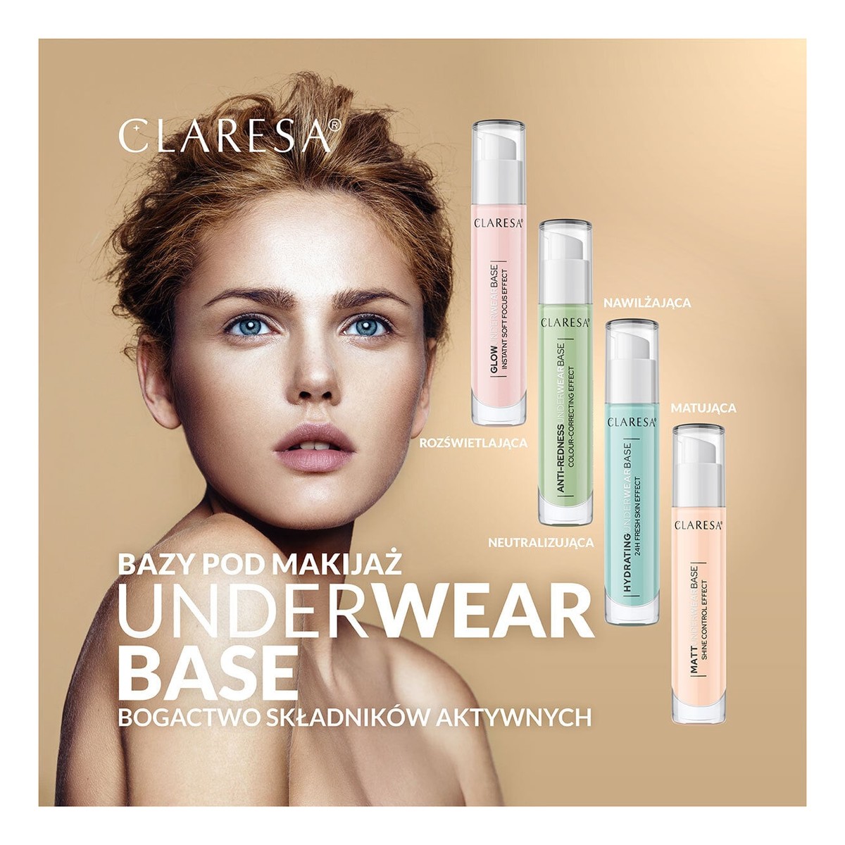 Claresa ANTI-REDNESS UNDERWEAR BASE baza pod makijaż optycznie neutralizująca 34g