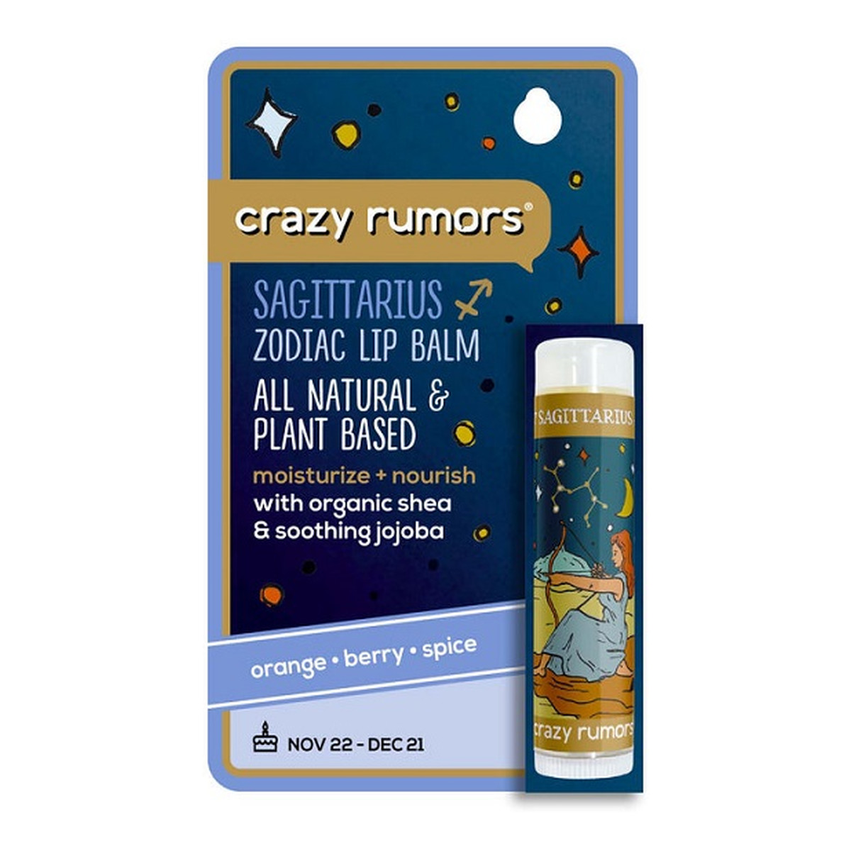 Crazy Rumors Zodiac Lip Balm Naturalny balsam do ust - Strzelec 4.4ml