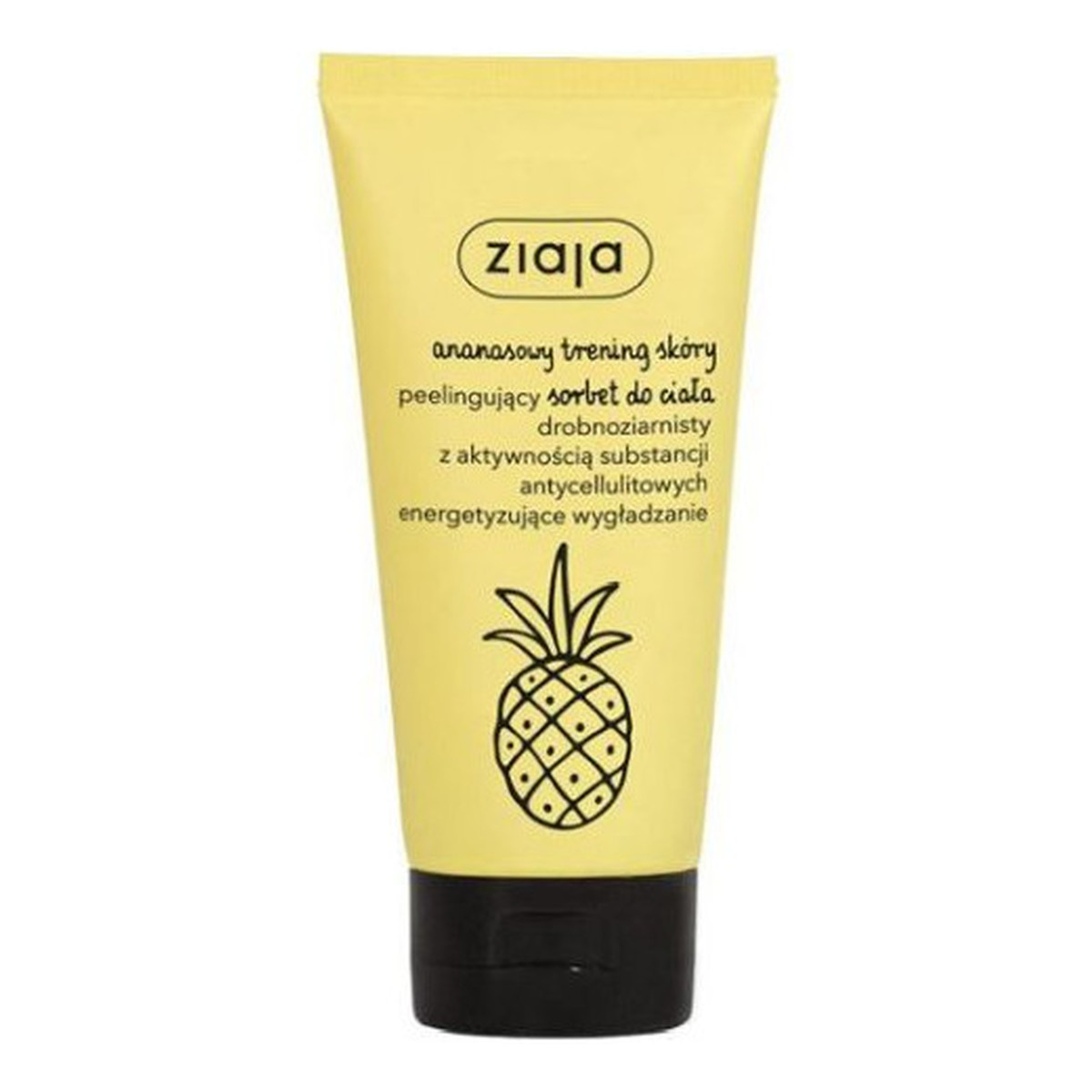 Ziaja Ananasowy Trening Skóry Peelingujący Sorbet Do Ciała Drobnoziarnisty Z Aktywnością Substancji Antycellulitowych Energetyzujące Wygładzenie 160ml