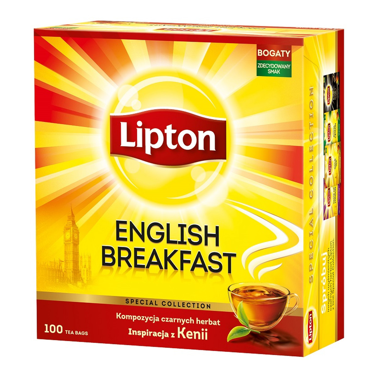 Lipton English Breakfast Kompozycja czarnych herbat 100 torebek 200g