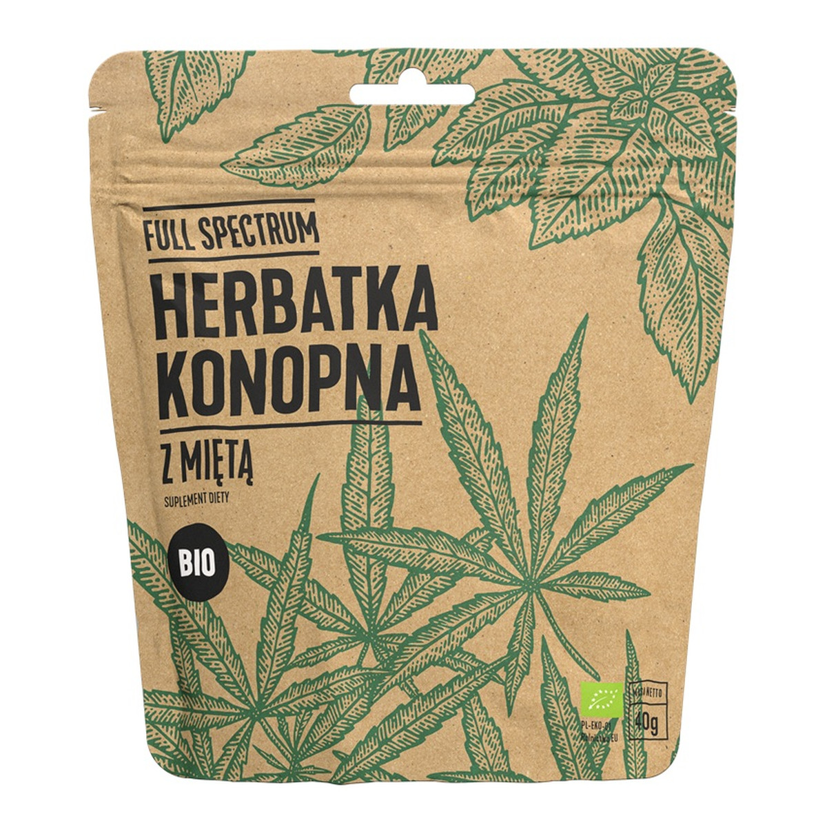 Full Spectrum Herbatka konopna z miętą suplement diety 40g