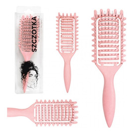 Szczotka do rozczesywania, do suszenia, do masażu, do włosów kręconych różowa scz20r