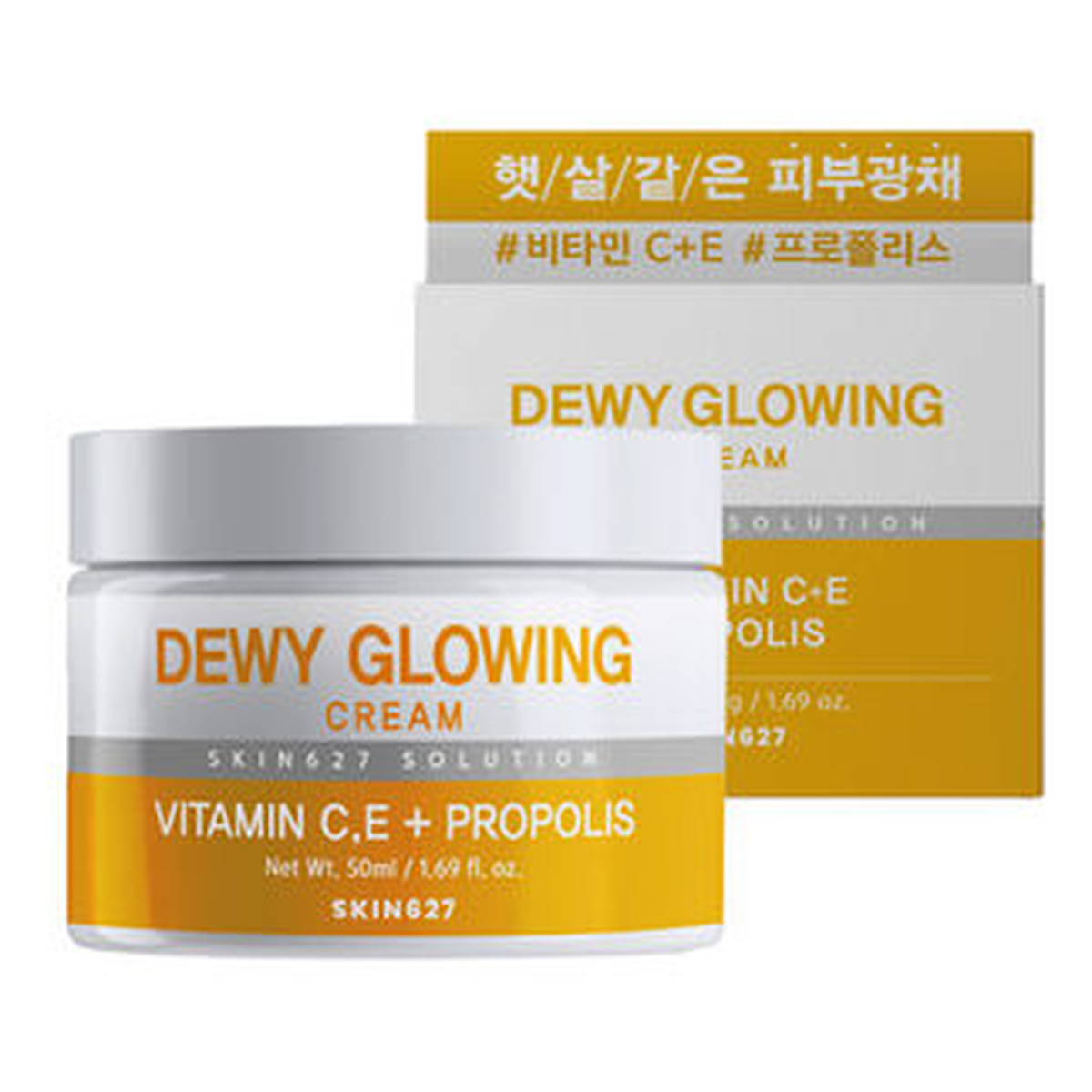 Skin627 Dewy Glowing Nawilżająco-rozświetlający krem z propolisem i witaminą C 50g